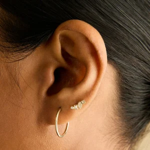 Staple Hoops in Solid Gold