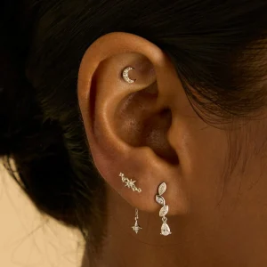 Star Ear Curation Chain™ in Solid White Gold