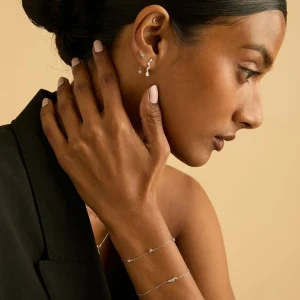 Star Ear Curation Chain™ in Solid White Gold