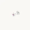 Starfish Piercing Stud in Solid White Gold