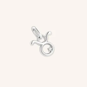 Taurus Zodiac Talisman Charm in Silver