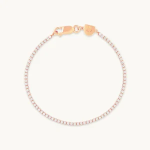 Tennis Chain Bracelet in Rose Gold