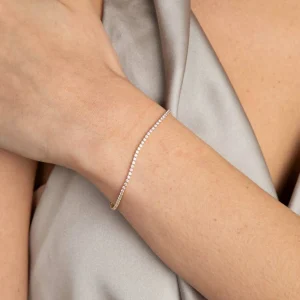 Tennis Chain Bracelet in Gold