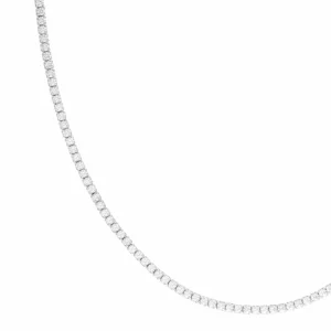 Tennis Chain Necklace in Silver