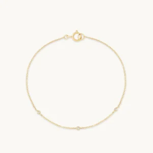 Topaz Charm Bracelet in Solid Gold