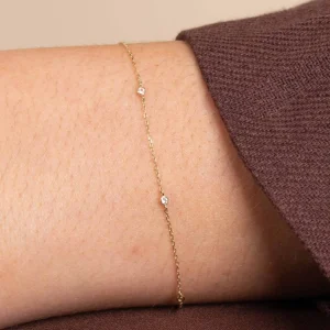 Topaz Charm Bracelet in Solid Gold