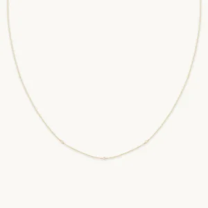 Topaz Charm Necklace in Solid Gold
