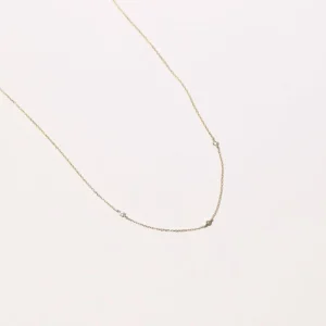 Topaz Charm Necklace in Solid Gold