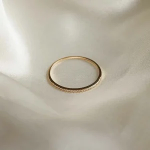 Topaz Eternity Ring in Solid Gold