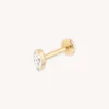 Topaz Marquise Piercing Stud 6mm in Solid Gold