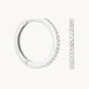 Topaz 12mm Hoops in Solid White Gold