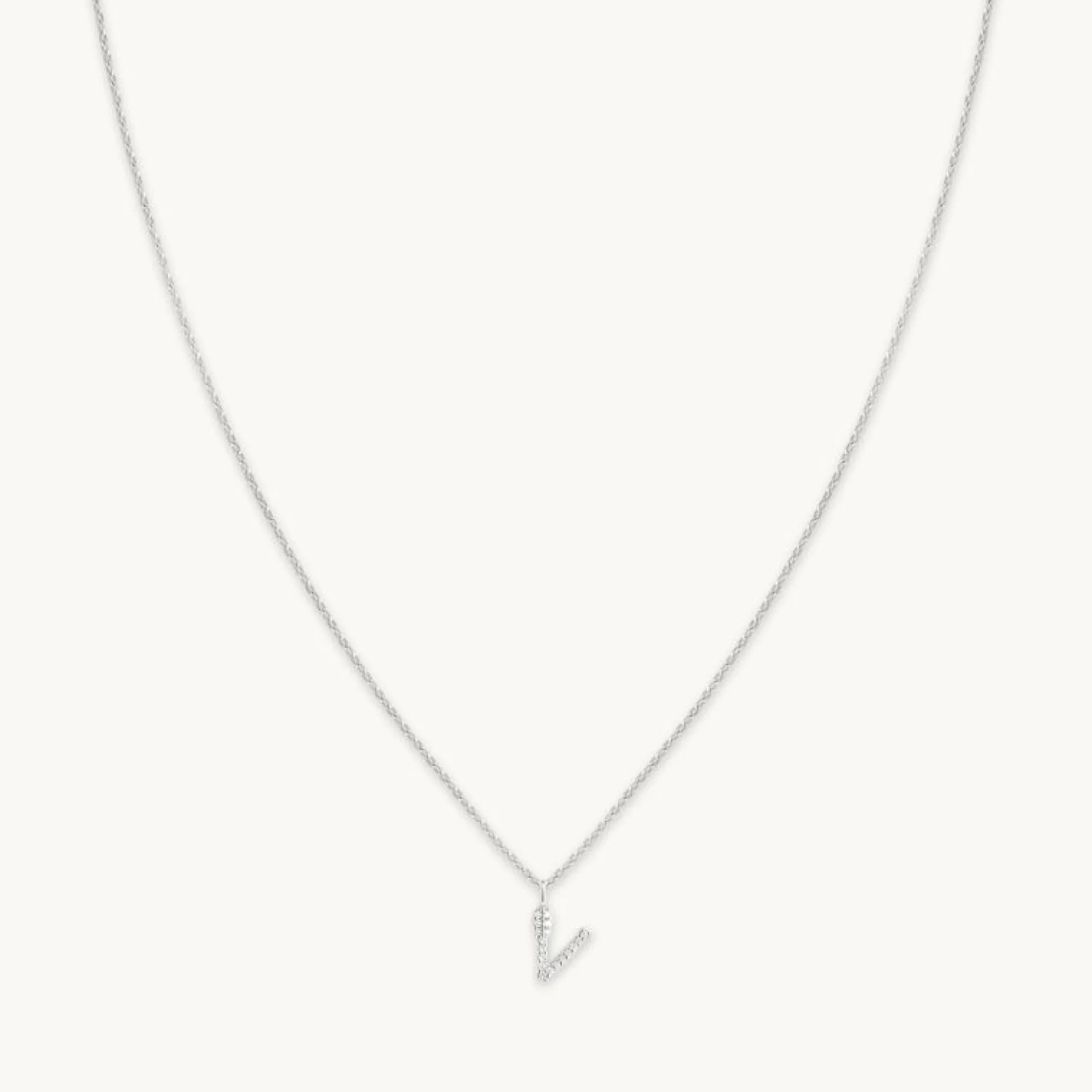 v_initial_pav_pendant_nec_0.webp V Initial Pavé Pendant Necklace in Silver