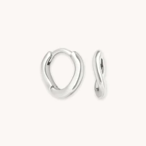 Wave Huggies in Silver