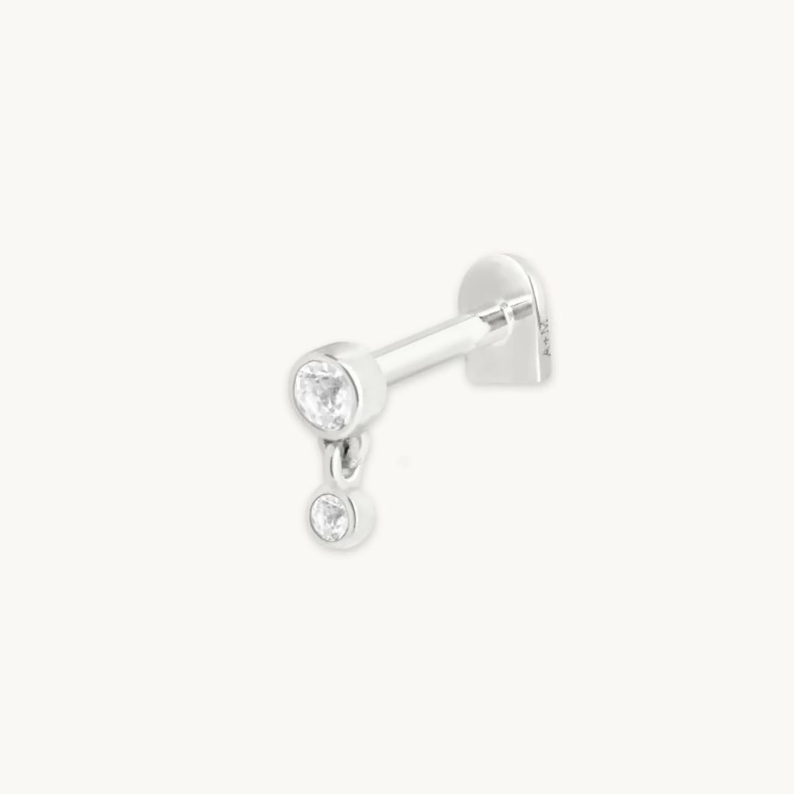 white_topaz_bezel_charm_p_0.webp White Topaz Bezel Charm Piercing Stud in Solid White Gold