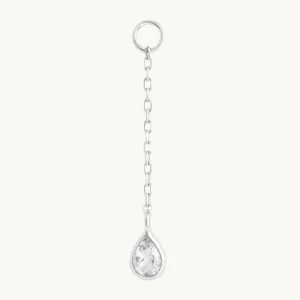 White Topaz Ear Curation Chain™ in Solid White Gold