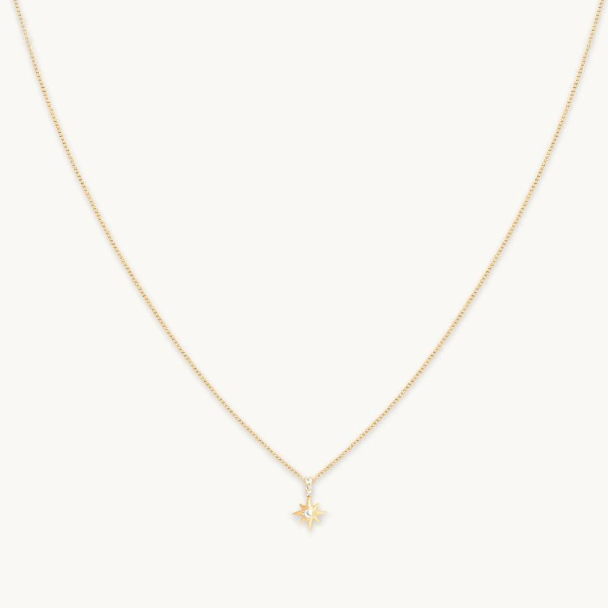 white_topaz_star_pendant__0.webp White Topaz Star Pendant Necklace in Solid Gold