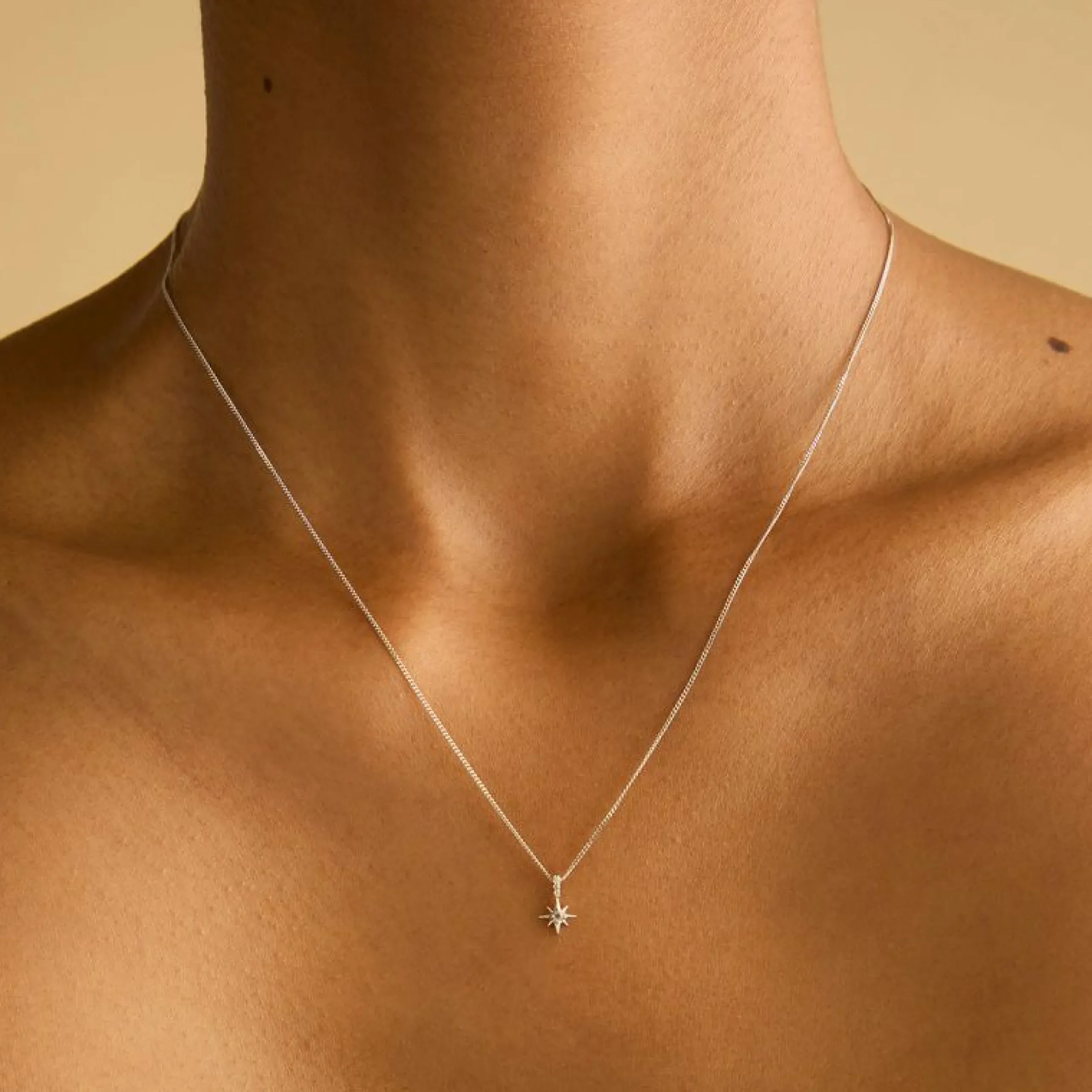 white_topaz_star_pendant__2-1.webp White Topaz Star Pendant Necklace in Solid White Gold