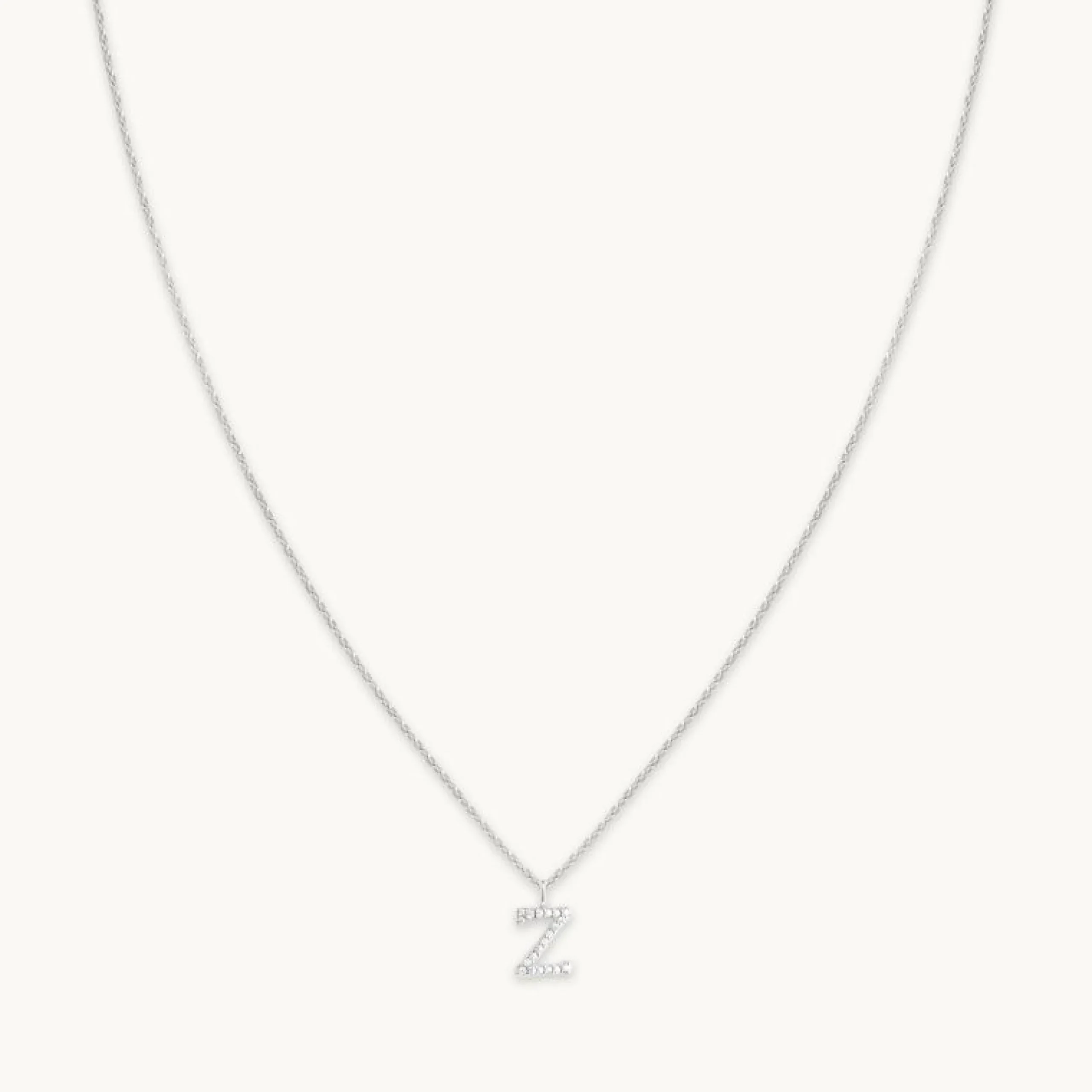 z_initial_pav_pendant_nec_0.webp Z Initial Pavé Pendant Necklace in Silver